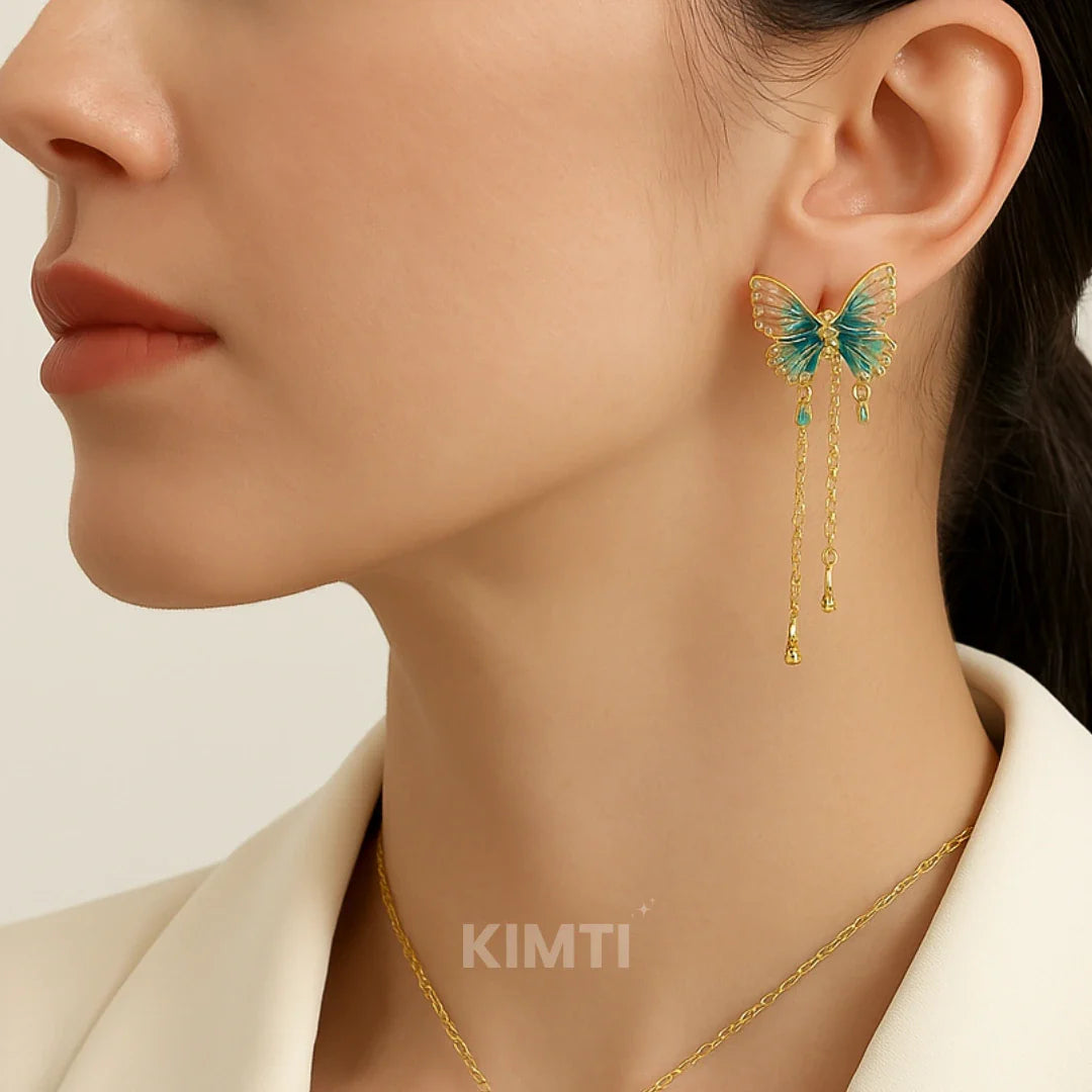 Blue Butterfly Dangler Earring — Buy Any 5 for Rs. 599