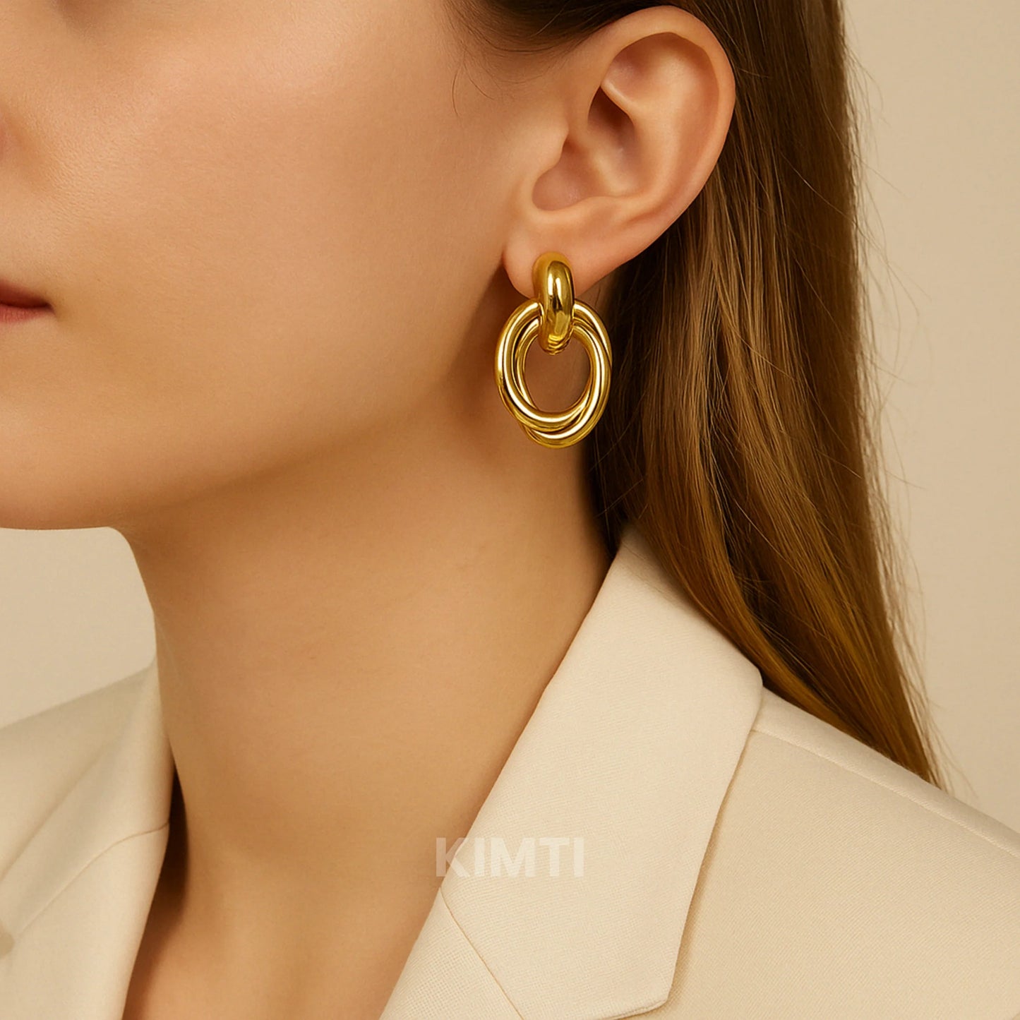 Golden Stud Earring
