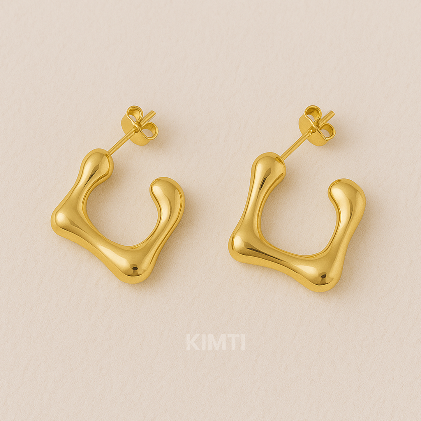 18k Gold Plated Hoop Huggies Earring