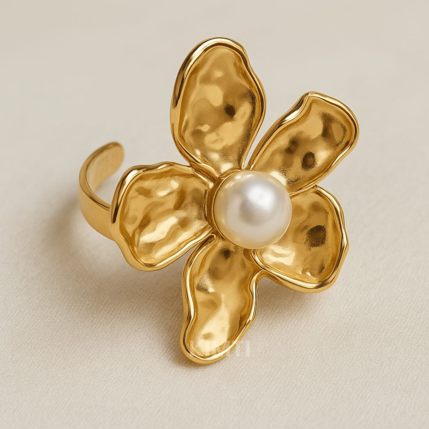18k Gold Plated Pearl Ring