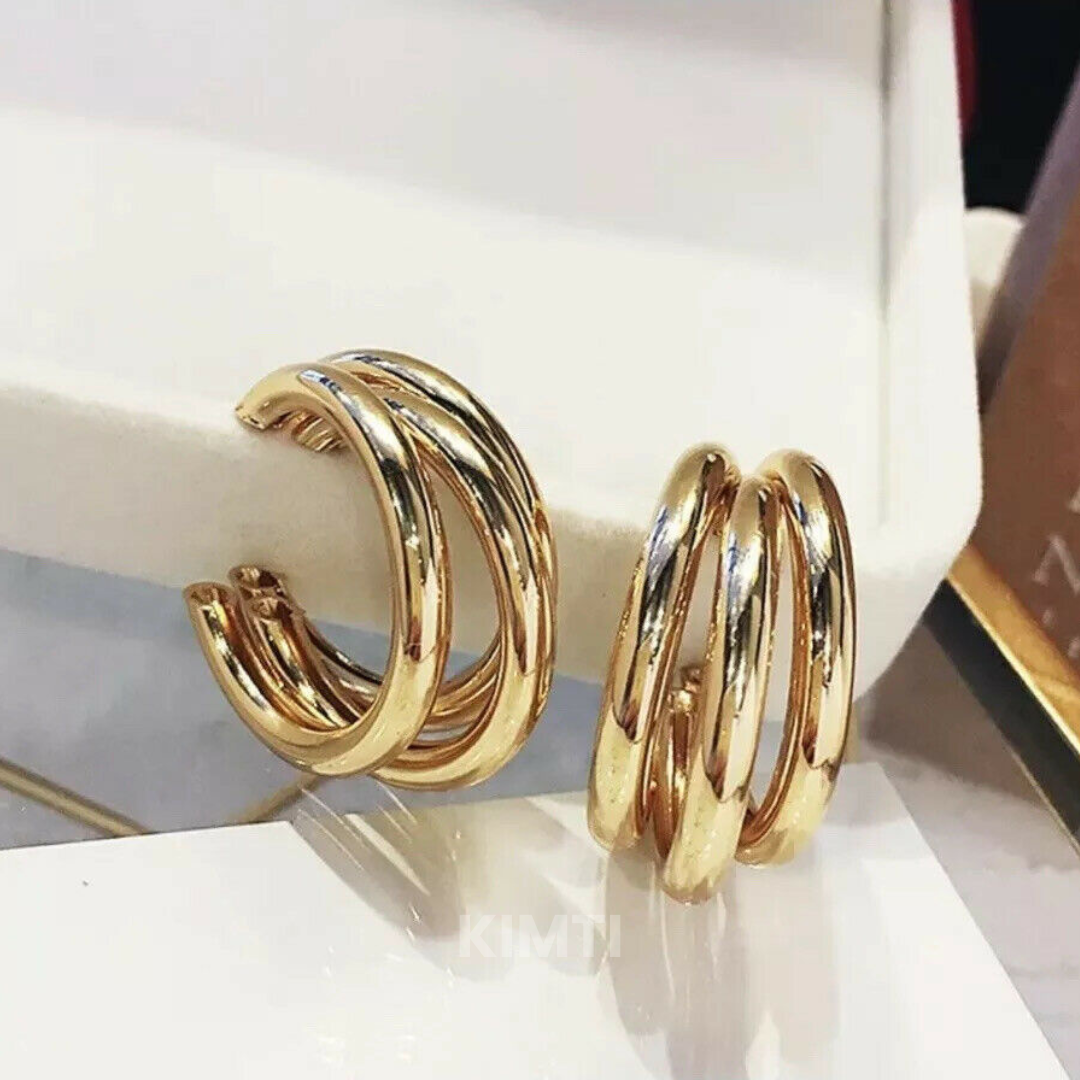 Turn Him On Golden Hoops Earring — Buy Any 5 for Rs. 599