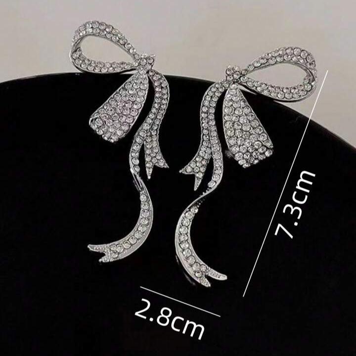 Silver Butterfly Drop Earring