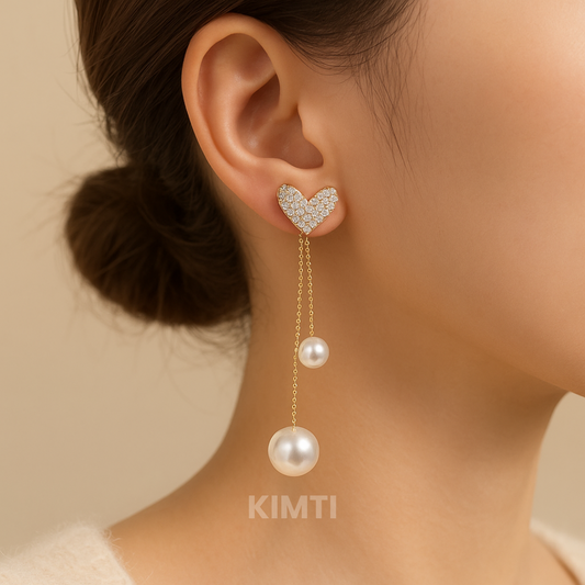 A Star Is Born Silver Heart Dangler Earring