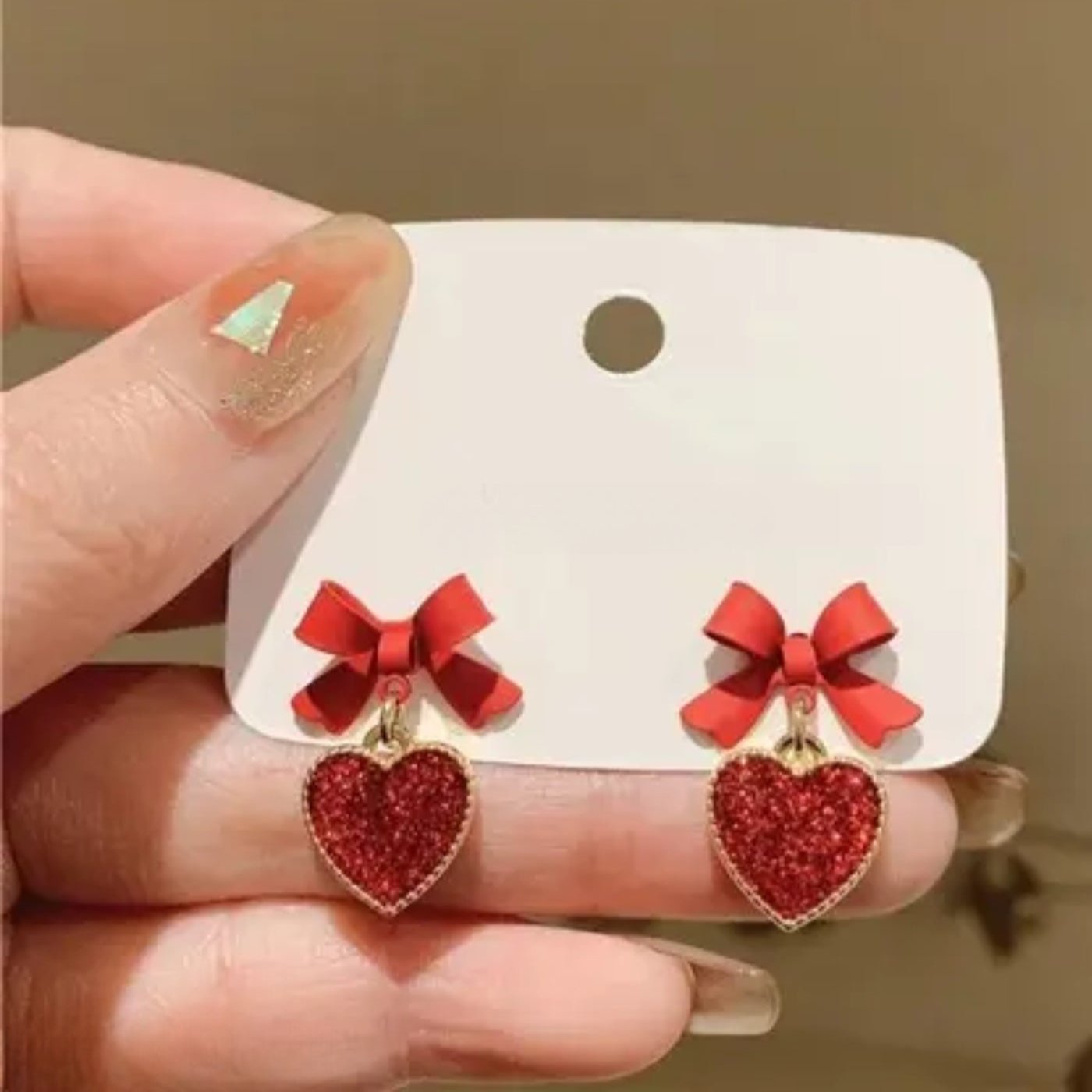 Listen to Your Heart Red Drop Earring